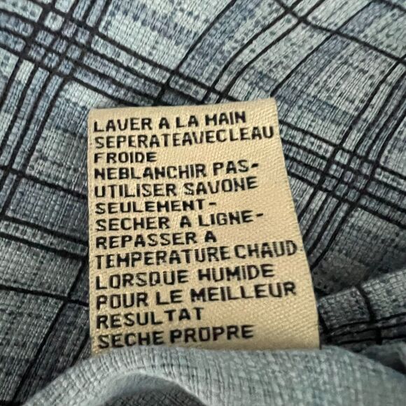 Pussers Island Reserve Shirt Mens Large Aqua Blue Stitched Plaid Silk Camp SS - Picture 4 of 11